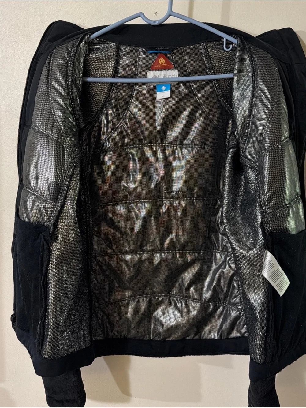 Colombia Black Omni Heat Polar Fleece Women’s Jacket Full Zip Pockets Size XL